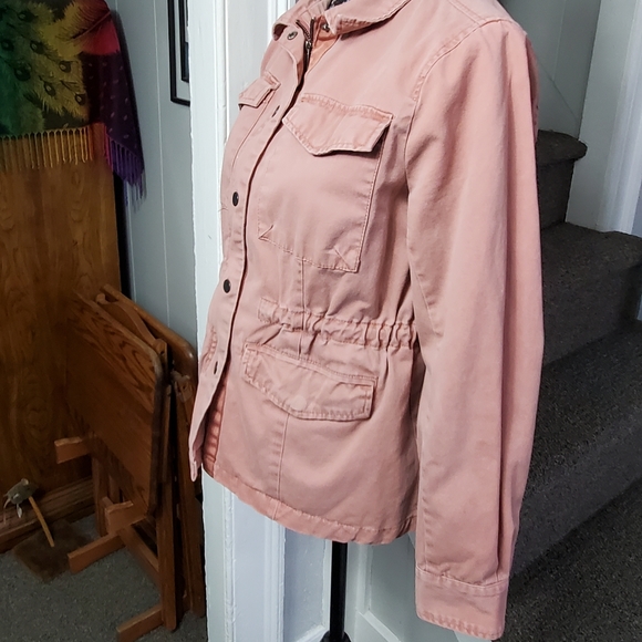 ANA~PALE PINK CARGO ZIP & SNAP JACKET! - Picture 5 of 15